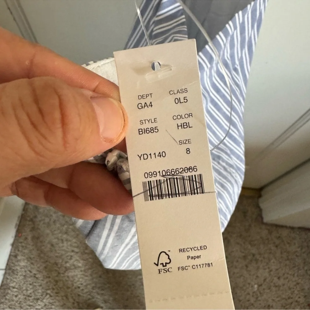 NWT J. Crew Collection Twist-back midi dress‎ in stripe size 8